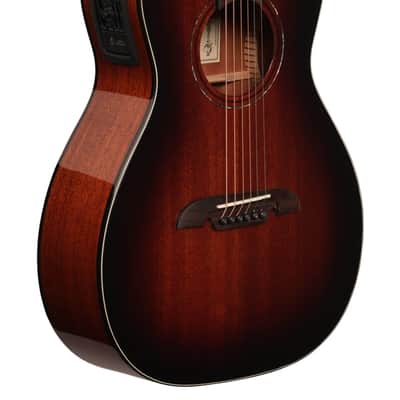 Alvarez AP66ESHB Parlor Acoustic Electric Guitar Mahogany Shadowburst image 9