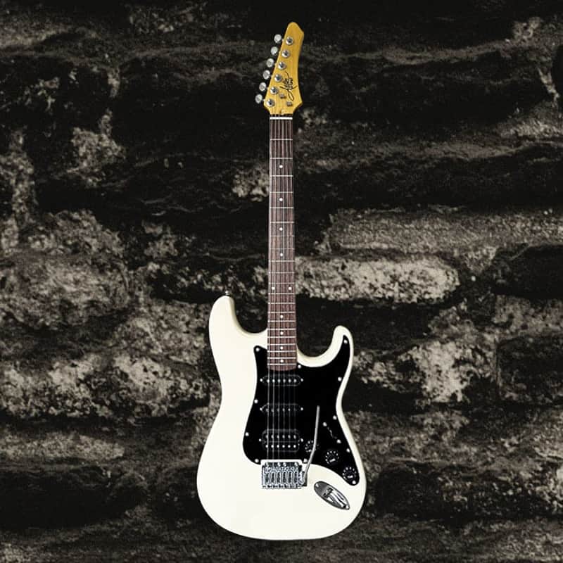 Aslin Dane AST-4 Strat style - Glossy Vintage White image 1