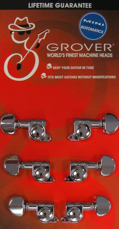 Grover Mini Rotomatic 3 x 3, 205C Tuning Machine, Chrome image 1