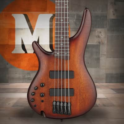 Ibanez SR Standard 5 String Electric Bass Left Handed - Mahogany Brown Burst Low Gloss (SR505ALMHL) image 1