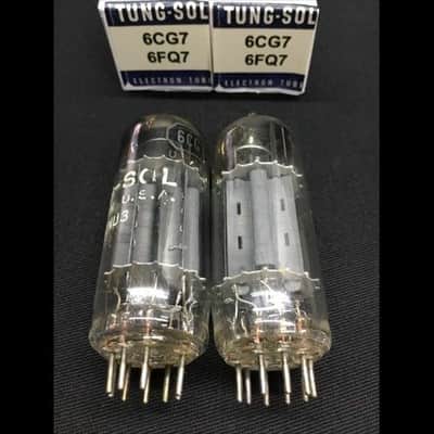 MATCHED PAIR TUNG SOL 6CG7 3 Plate (6FQ7) Vintage Audio VACUUM TUBES 10.9386 image 2