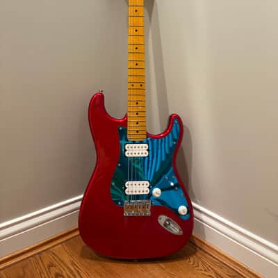 Unbranded Strat-style hardtail - Red sparkle image 1