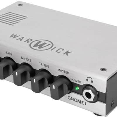 Warwick Gnome i 200-Watt Pocket Bass Amp Head with USB Interface 2020 - Present - Silver image 2