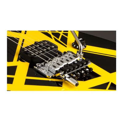 EVH Striped Series High-Powered and High Performance 6-String Electric Guitar (Right-Handed, Black with Yellow Stripes) image 5