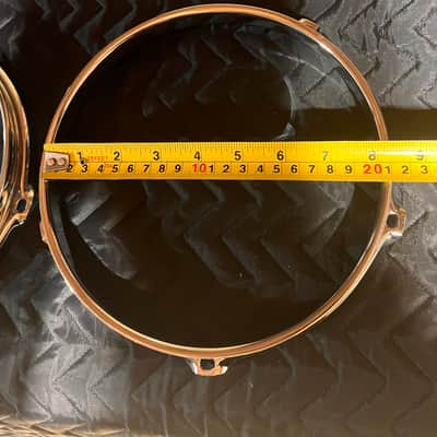 8" Chrome 5 Lug Hoop PAIR image 4