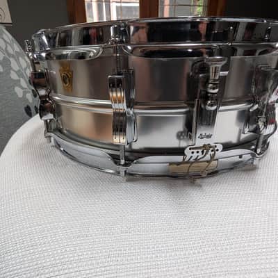 Ludwig No. 404 Acrolite 5x14" 8-Lug Aluminum Snare Drum with Keystone Badge 1963 - 1969 - Matte Aluminum image 4