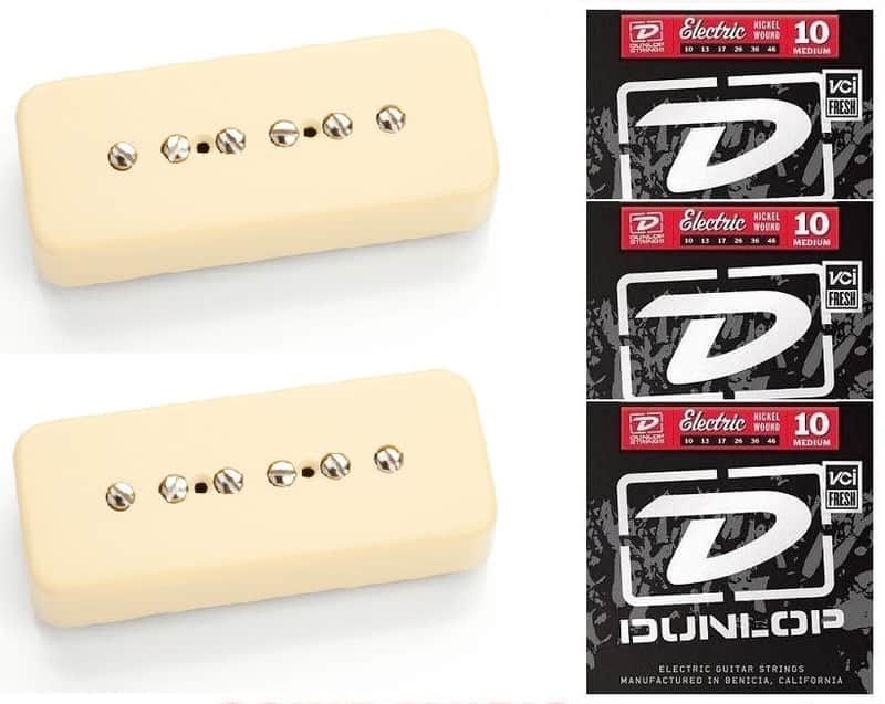 Seymour Duncan Vintage P-90 Set In Cream SP90-1b Bridge & SP90-1n Neck Pickups ( 3 STRING SETS ) image 1