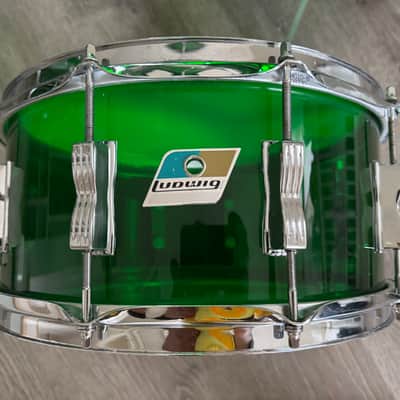 Ludwig RCI 6.5x14 Green Vistalite Snare Drum Vintage Parts New Shell New Badge
