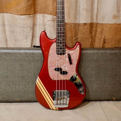 Fender Mustang Bass Guitar 1970 - Competition Red image 14