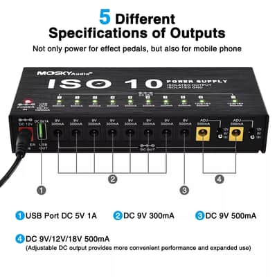 Mosky Audio ISO 10 Power Supply Isolated Outputs/Isolated Ground Internal Transformer image 5
