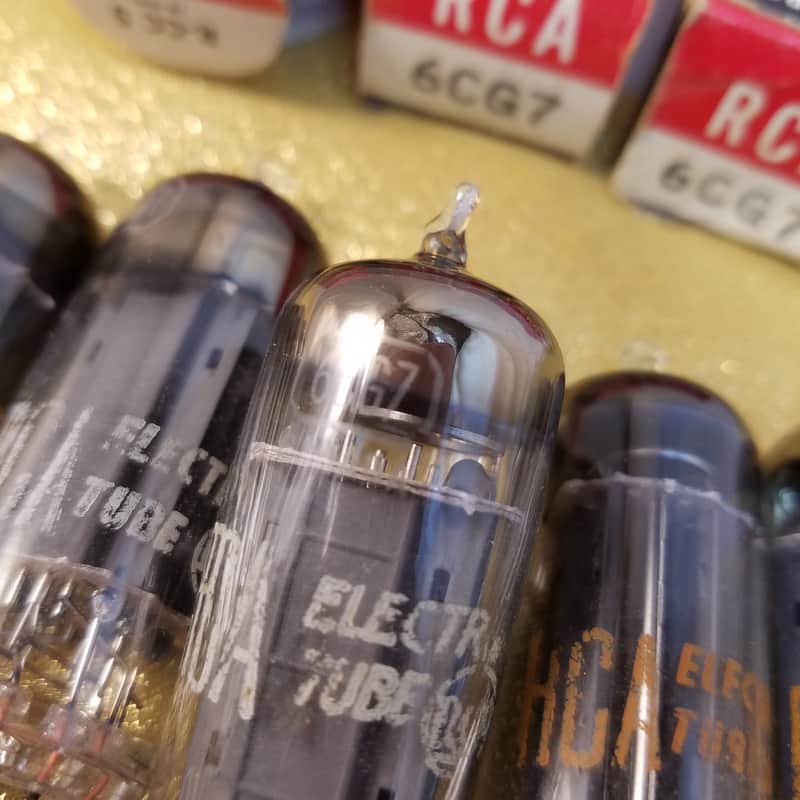 RCA ONE (1) 6CG7 tNOS AT1000 TESTED Balanced! PI Vacuum Tube T2 dual triode 1959-1962 image 1