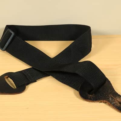 Vintage Ace USA Black Polyweb Guitar Strap Made In USA Adjustable image 2