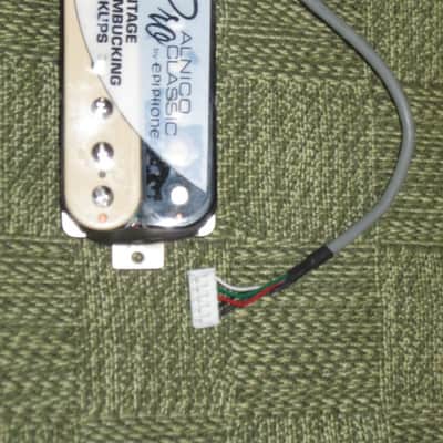 ONE new old stock A+ Epiphone ACPPNHZCB-4 Alnico Classic Pro BRIDGE, ZEBRA Humbucker, 8.4k Alnico V, Quick Connect, 4 conductor + screws & springs (2023) part of Epiphone's Pro Series Line of Humbuckers - which is called ProBUCKER image 22