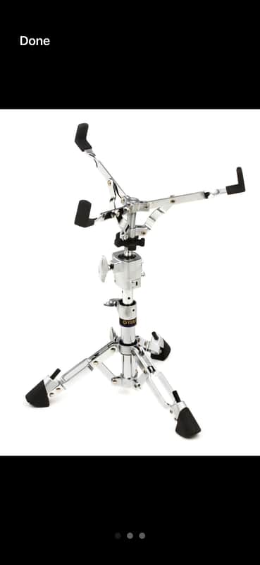 Yamaha Ss950 professional snare drum stand 2025 - Chrome image 1