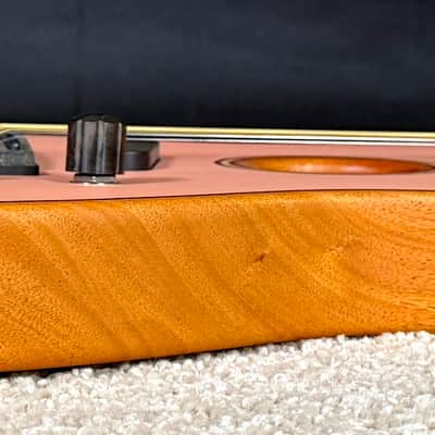 Fender Limited Edition American Acoustasonic Telecaster With Deluxe GigBag and Case Candy -2023 Model in Shell Pink & Tortoise Rosette and Purfling image 13