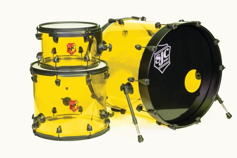 SJC Josh Dun Torch 3-Piece Kit Yellow Acrylic Shells – 8″ x 12″, 14″ x 16″, 18″ x 22″ image 1