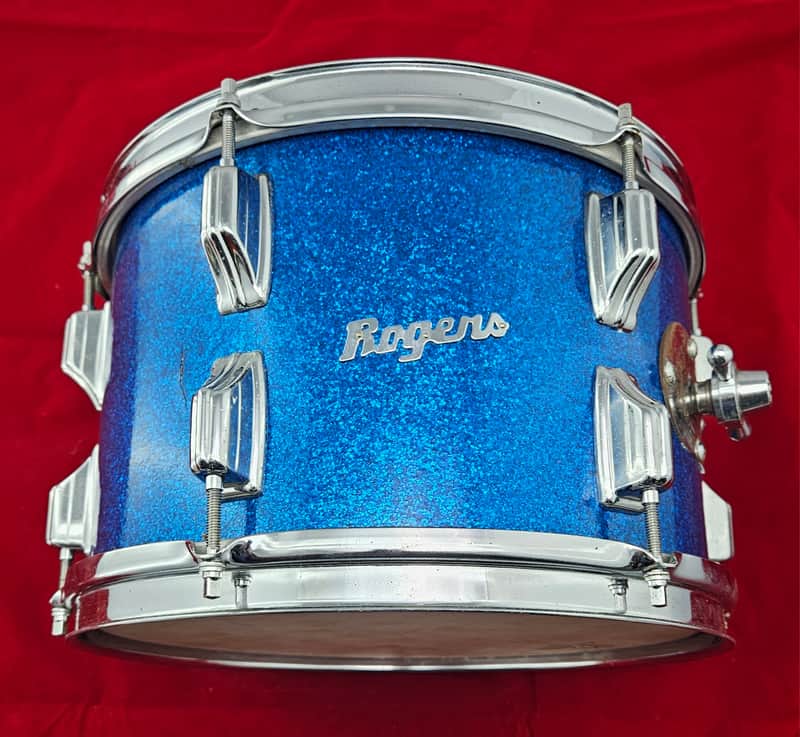 Rogers Holiday 12x8 Rack Tom Late 1960s - Blue Sparkle image 1