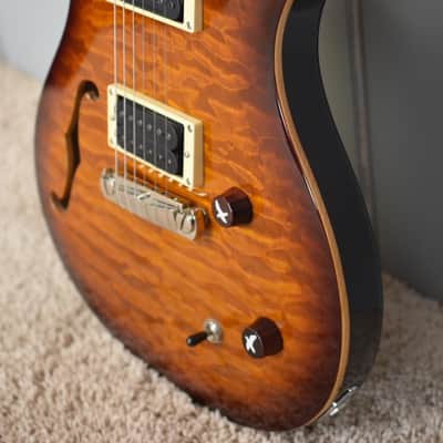 PRS SE Custom 22 - Quilt Top - Semi-Hollow - Sunburst - w/ PRS Gig bag image 5