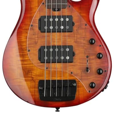 Sterling By Music Man StingRay RAY35HH 5-string Bass Guitar - Blood Orange Burst image 2