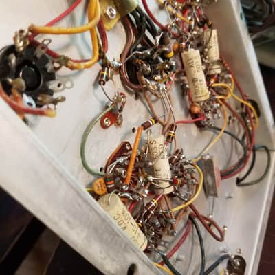 Motorola 6BQ5 12AX7 tube pre and power amp HS-709D HS-696C Console Stereo 1959 - Gold image 14