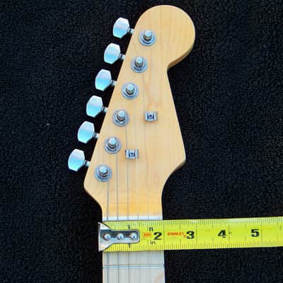 XX-Large 2" Wide(51mm) Neck Light 6.7 lb. Butterscotch Blonde Telecaster Guitar+ Maple/Ebony Neck + SRV Pickups + Treble-Bleed Circuit+ Reverse Control Plate + Leveled+Crowned, Polished Frets +12" Radius low no buzz action + Grover 406c Locking Tuners! image 2