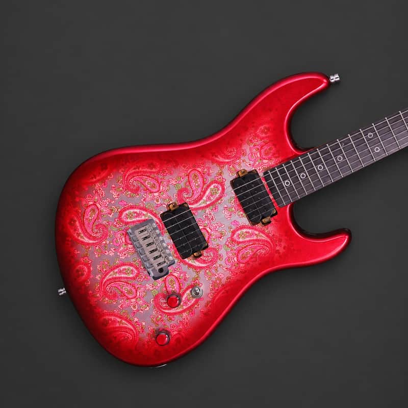 Dhatarattha DST HH Red Paisley – Roasted Maple Neck, Stainless Steel Frets