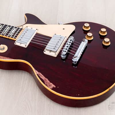 1978 Gibson Les Paul Standard Vintage Guitar Wine Red w/ T Tops image 9