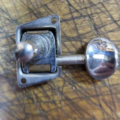 Vintage 1975 Schaller Deluxe West Germany 6 in a line Individual Electric Guitar Tuners plus Tuner Grommets Luthier Parts image 7