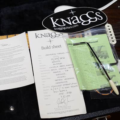 Knaggs Severn Trem T3 Flame Maple Neck White 2016' image 11