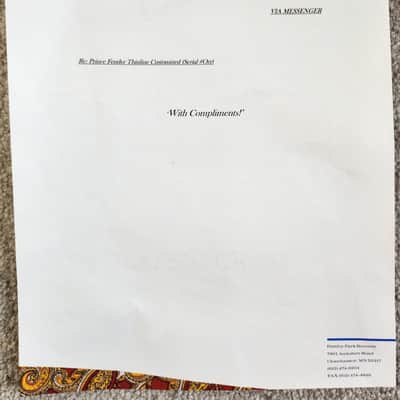 PRINCE Owned and Used Fender Thinline Telecaster with Paisley Park Document. image 9