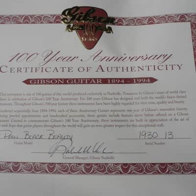Gibson LP Black Beauty * 100th Anniversary Diamond Gold Medallion Edition / Ser.No: 1930 13 image 2