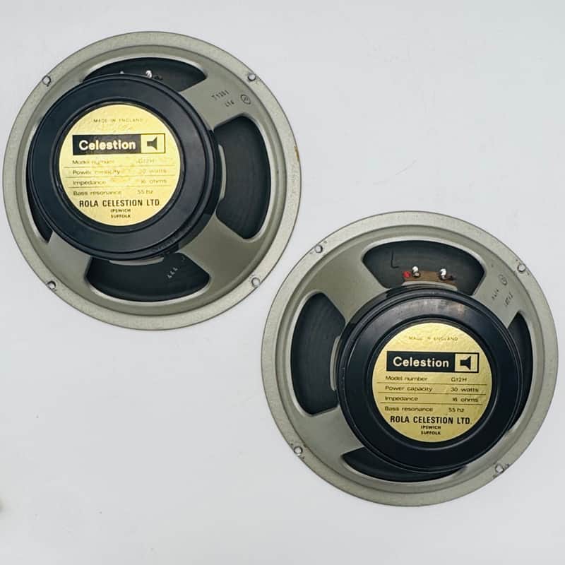 PAIR of Celestion G12H Blackback Speakers 70’s image 1