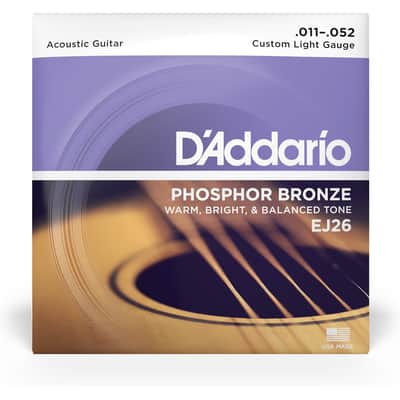D'Addario EJ26 Phosphor Bronze Acoustic Guitar Strings, Custom Light, 11-52 image 6