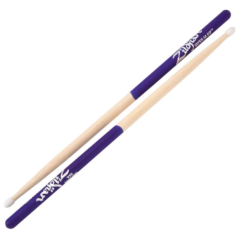 Zildjian S5AWP Dip Series Super 5A Wood Tip Drum Sticks image 1