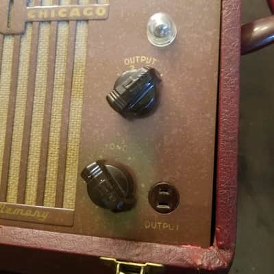 Webster-Chicago Wire Recorder all original 6SN7 6V6 tube amp AlNiCo tiny driver mono 288-1R  1950s - red-brown tolex image 6