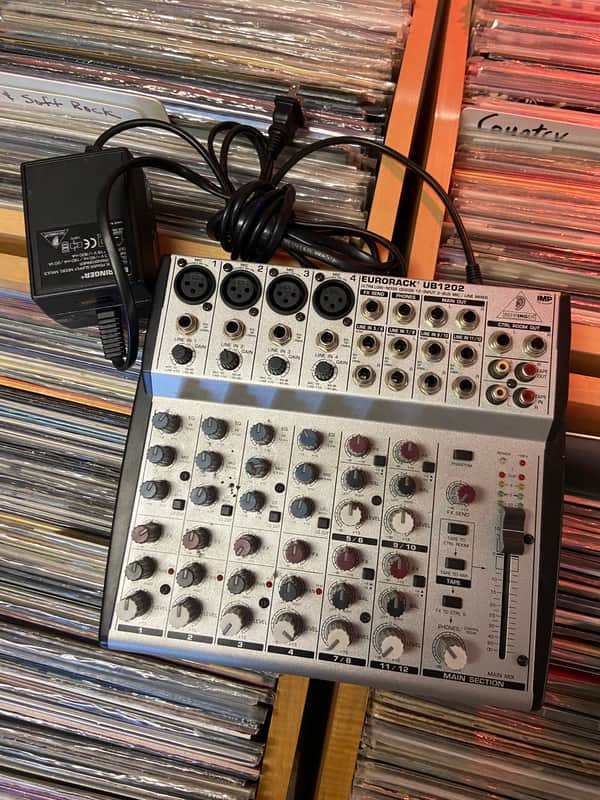 Behringer Eurorack UB1202 12-Input 2-Bus Mic / Line Mixer | Reverb