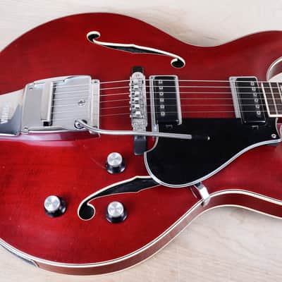 Yamaha SA-50 Hollow Body MIJ 1967 Cherry Red Vintage Japan w/ OHSC image 5