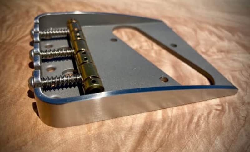 Van Dyke-Harms Left-Hand Bigsby Telecaster Bridge & Compensated Saddle Combo 2023 - Stainless Steel image 1