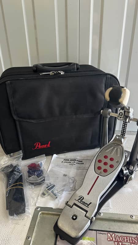 Pearl P2050C Eliminator Redline Chain-Drive Single Bass Drum Pedal 2010s - Silver / Black / Red image 1