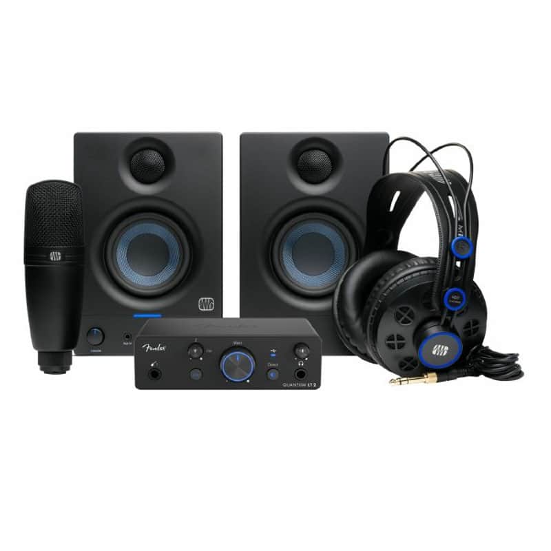 Fender Quantum Complete Bundle (Quantum LT 2 audio interface + M7 MKII microphone + HD7 headphones + Eris 3.5 Gen 2 studio monitors) *** Receive Complete Fender Amp & FX Pack for Free Until May 31, 2026 *** image 1