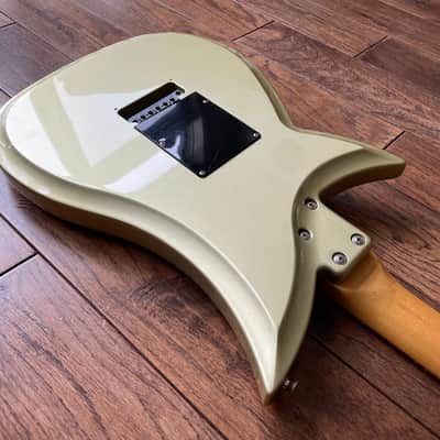 Vintage 1990s Tokai Blazing Fire  HSS Electric Guitar Talbo Reissue Super Strat Sage Mirror MIJ image 13