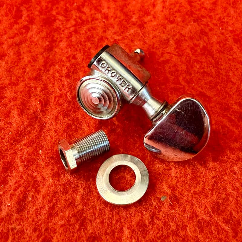 1970 Grover Bullseye BASS side guitar tuner Chrome