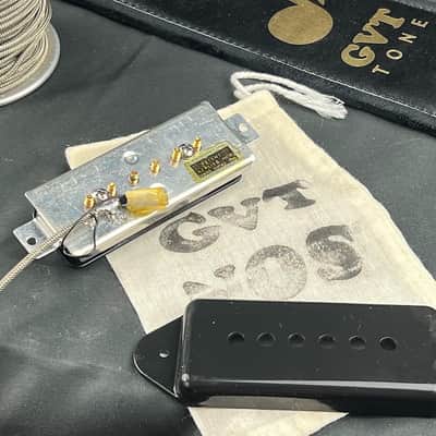 General Vintage Tone  NOS Dog Ear pickup 1957 / 1961  Dogear P90 for Les Paul Junior  Cab black cover image 9