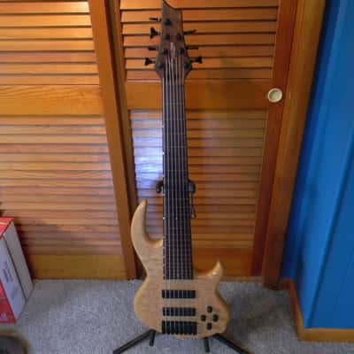 Conklin Groove Tools GT-7 - 7 String Fretless Bass Clear Hard Natural RARE! image 2
