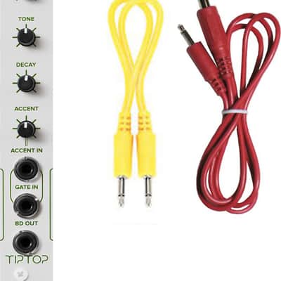 Tiptop Audio BD808 TR808 Bass Drum Generator Eurorack Module w/ 2 Cables image 1