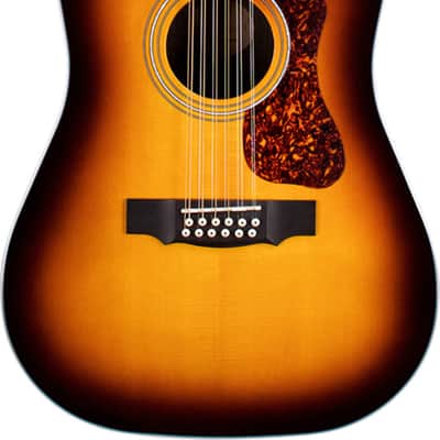 Guild D-2612CE Deluxe 12-String Dreadnought Acoustic-Electric Guitar, Solid Spruce Top, Antique Sunburst image 1