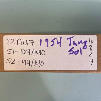 1954 Tung Sol 12AU7 ECC82 Vintage USA Long Ribbed Plate D Getter Tube! T160 image 5