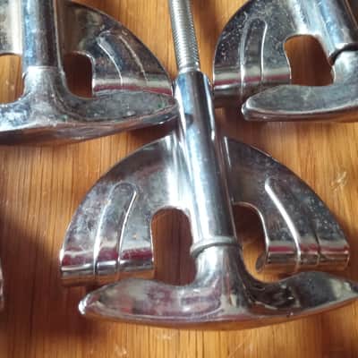 Pearl 4" Bass Drum Tension T Rod w/ Claws LOT VINTAGE 60s 70s MIJ Japan LUDWIG SLINGERLAND COPY image 8