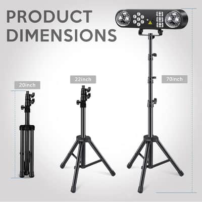 Dj Lights, Party Lights Dj Disco Light With Stand Sound Activated, Stage Lighting System For Gig Band Wedding Event Show image 5