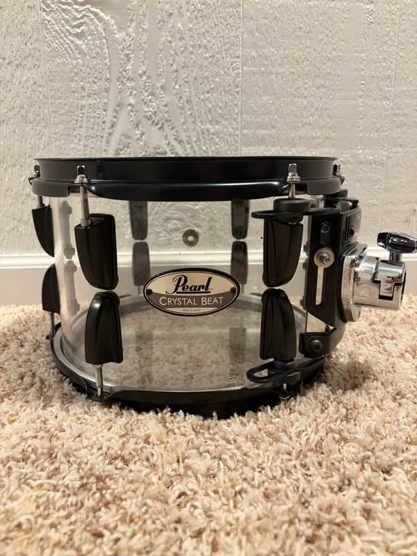 Pearl CRB1007T/B730 Crystal Beat 10x7" Rack Tom 2014 - 2020 - Ultra Clear with Black Hardware